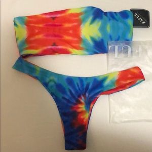 Zaful tie-dye two piece bikini